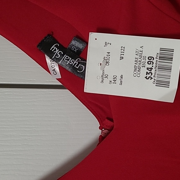 Crystal Sky red sleeveless jumpsuit size XS - Picture 8 of 8